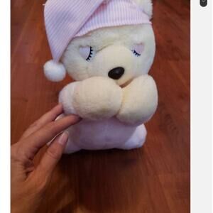 Plush Praying Pink Baby Bear